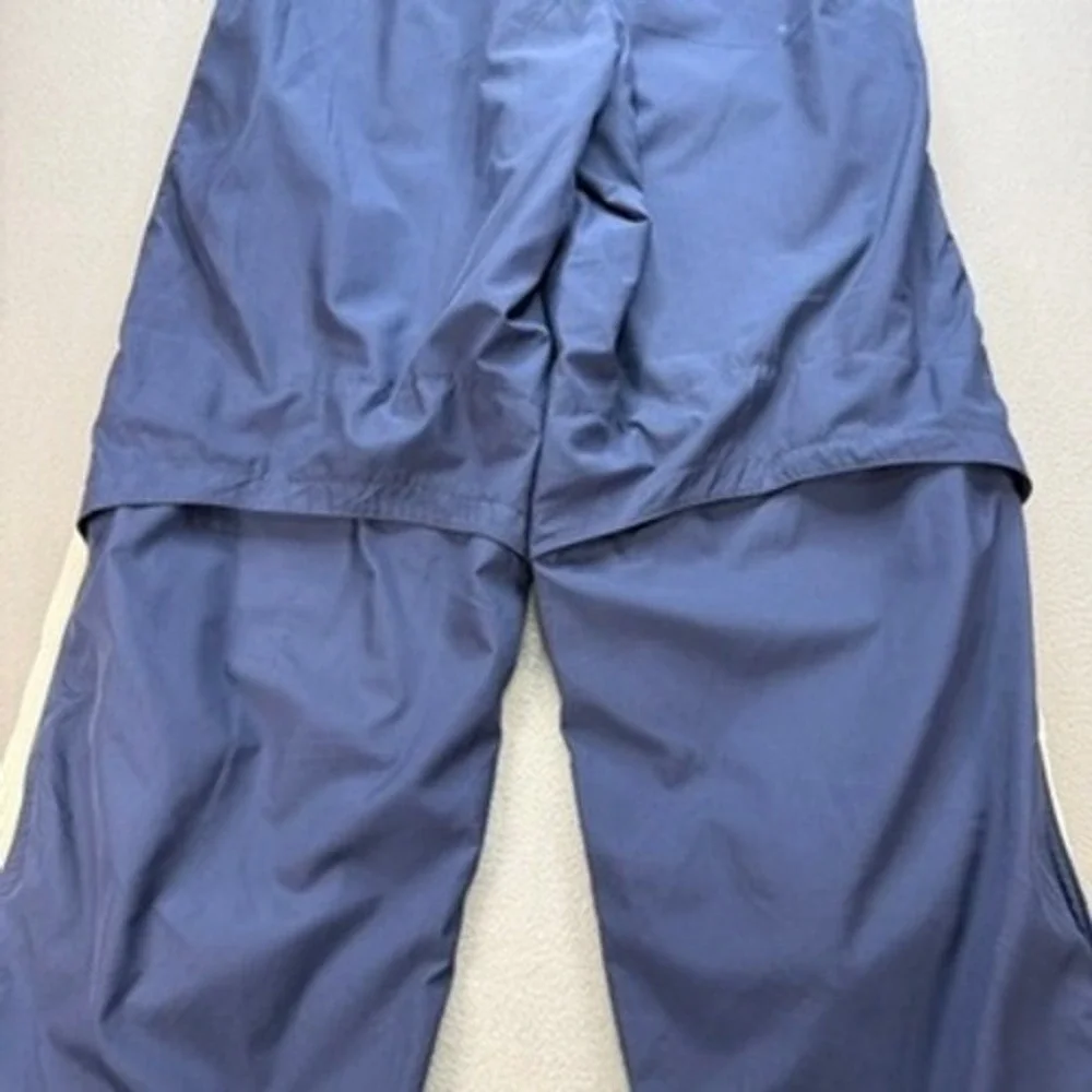 Nike Loose Fit Track Pants Mens Navy Blue White Side Stripe Mesh Lined Athletic